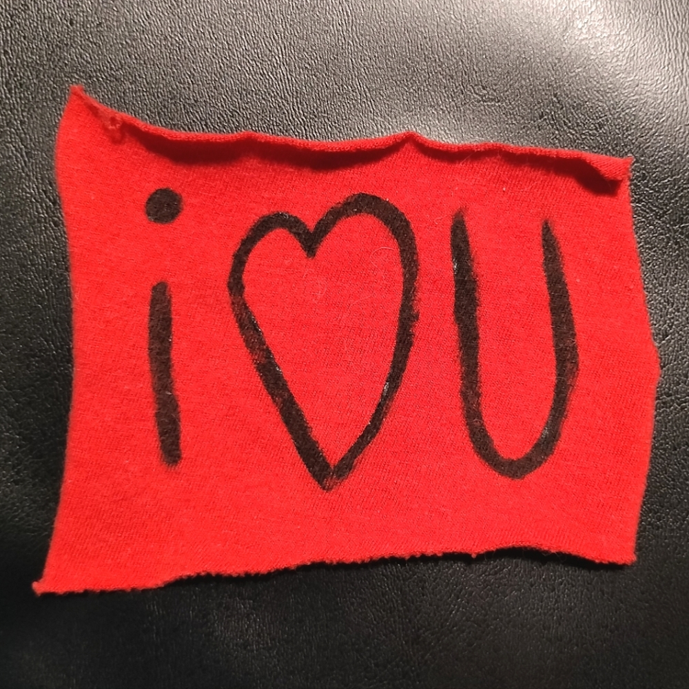 Red I ❤️U Patch
